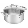 Tefal Duetto+ G7194655 kattila, pyöreä, ruostumaton teräs, 24 cm, lasikansi