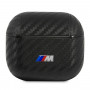 BMW BMA3WMPUCA PU Carbon M Collection -suojakotelo Apple AirPods 3 -kuulokkeille, musta