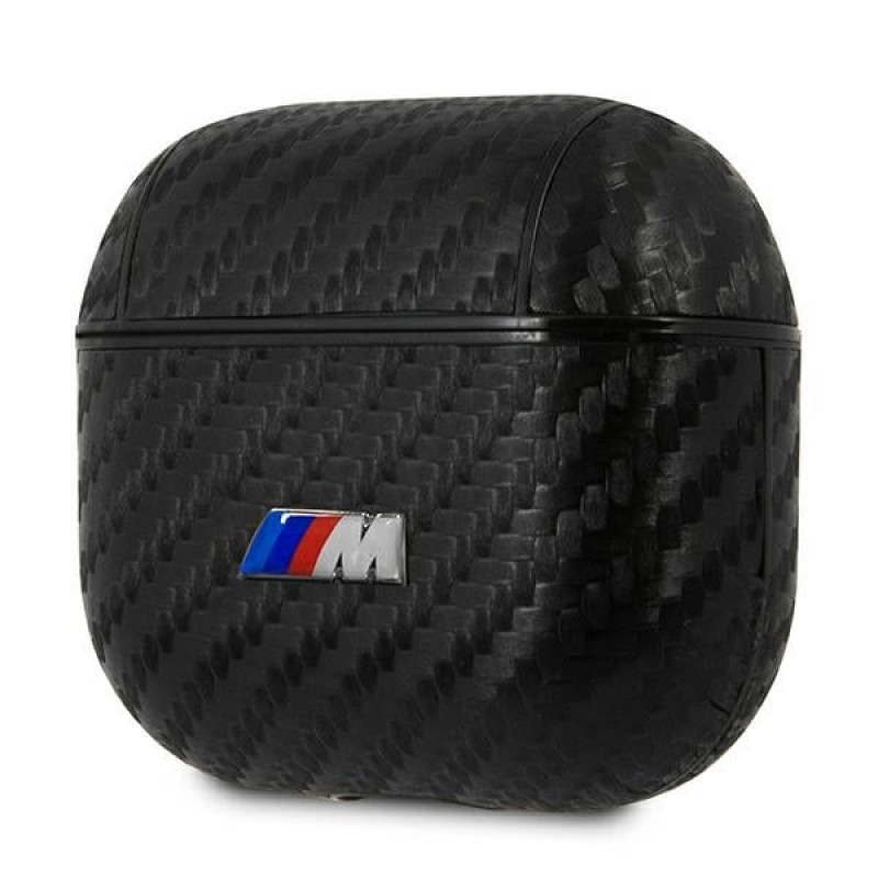 BMW BMA3WMPUCA PU Carbon M Collection -suojakotelo Apple AirPods 3 -kuulokkeille, musta