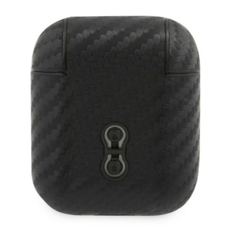 BMW BMA2WMPUCA PU Carbon M Collection -suojakotelo Apple AirPods 1/2 -kuulokkeille, musta