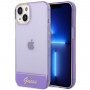 Guess GUHCP14SHGCOU Läpinäkyvä hardcase Apple iPhone 14 / 15 / 13 6.1 inch -puhelimelle, violetti