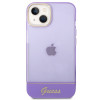 Guess GUHCP14SHGCOU Läpinäkyvä hardcase Apple iPhone 14 / 15 / 13 6.1 inch -puhelimelle, violetti