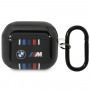 BMW BMA322SWTK Multiple Colored Lines -suojakotelo Apple AirPods 3 -kuulokkeille, musta