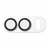 PanzerGlass Fender -kameransuojus iPhone Duo -puhelimelle, valkoinen