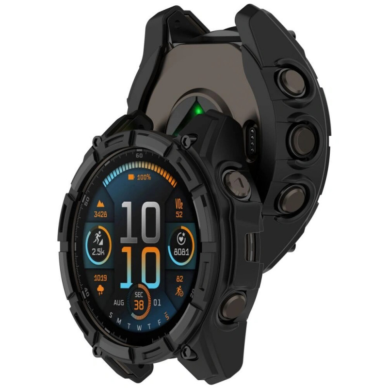 Tech-Protect Defense Air -suojakotelo Garmin Fenix 8 51 mm -älykellolle, musta