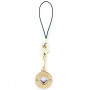 Guess GUCPMHGLD Heart Diamond Charm -puhelinrannekoru sydämenmuotoisella kristallilla ja strasseilla, kulta