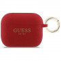Guess silikoninen Glitter Ring -suojakotelo Apple AirPods Pro 3 -kuulokkeille, fuksia