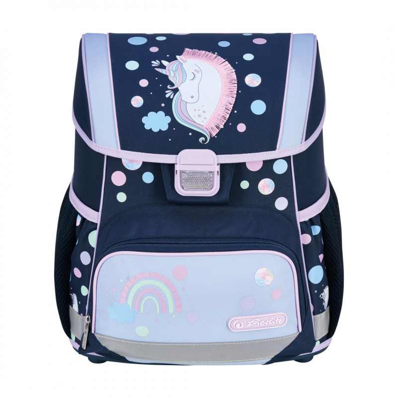 Herlitz Loop Plus Unicorn Dreams -alkuopetusreppusetti, tummansininen/vaaleanpunainen