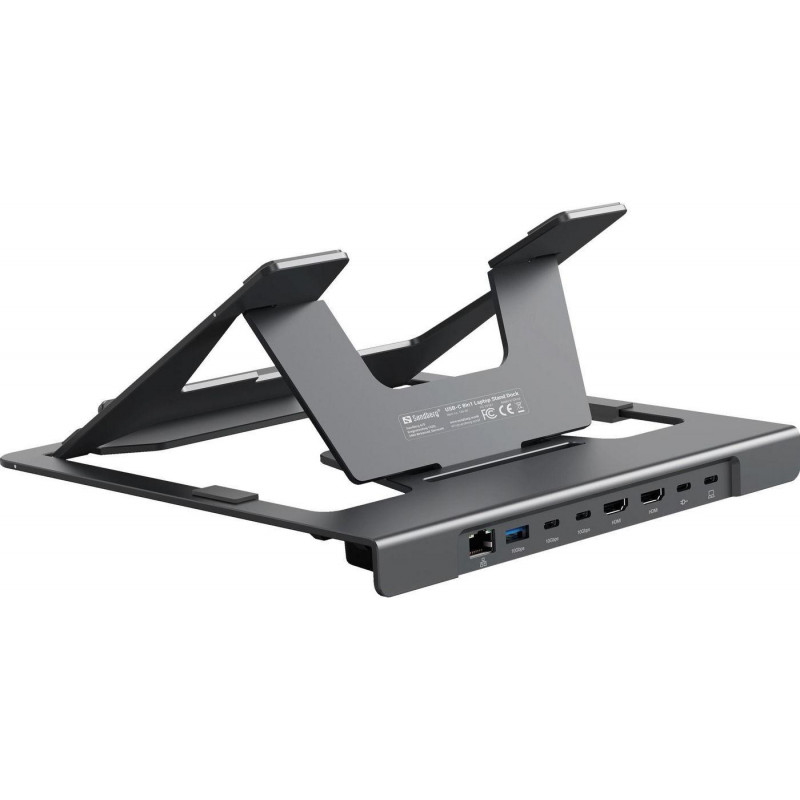 Sandberg USB-C 8in1 -kannettavan tietokoneen telakointialusta (136-83)