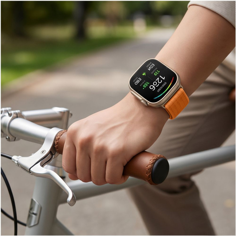 Tech-Protect nailonranneke Huawei Watch Fit 3 / 4 / 4 Pro / 5 / 5 Pro -kelloille, oranssi