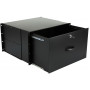 Lanview RAD115BL -telinevaruste, 6U, 19-inch, soikea, 482 mm, 50 kg, musta