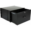Lanview RAD115BL -telinevaruste, 6U, 19-inch, soikea, 482 mm, 50 kg, musta
