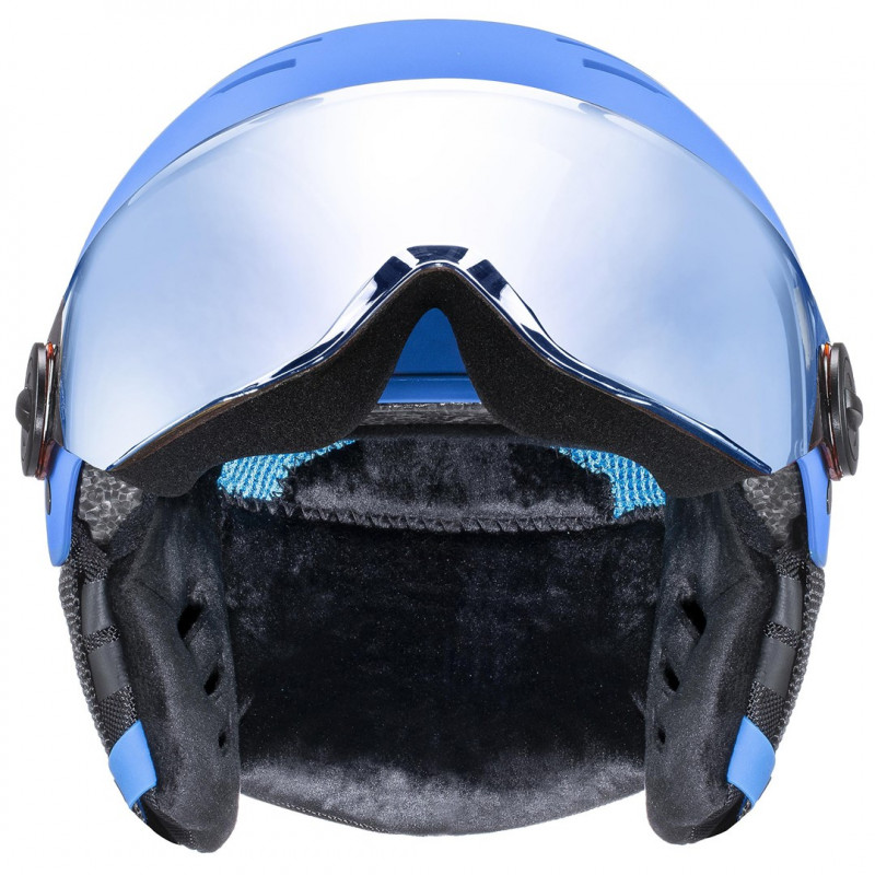 UVEX Rocket jr. Visor lasten laskettelukypärä, sininen matt