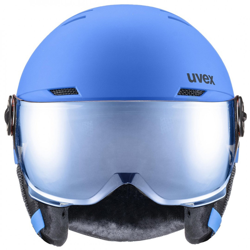 UVEX Rocket jr. Visor lasten laskettelukypärä, sininen matt