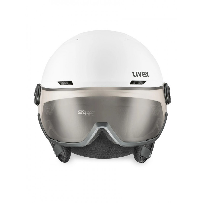 UVEX Wanted Visor pro V -laskettelukypärä, valkoinen matt