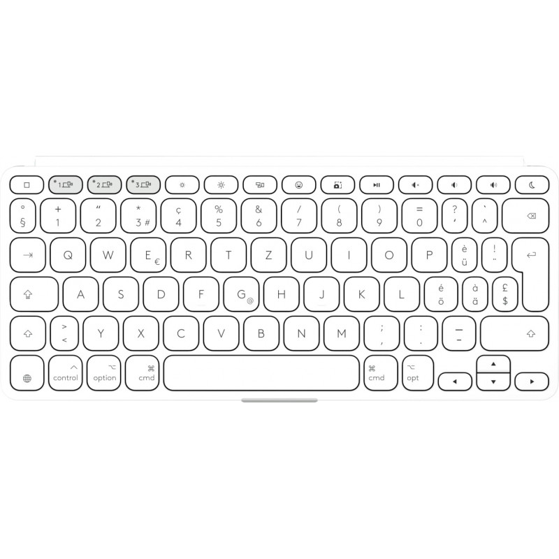 Logitech Keys-To-Go 2 for iPad -näppäimistö (920-013009), vaaleanharmaa, sveitsiläinen asettelu
