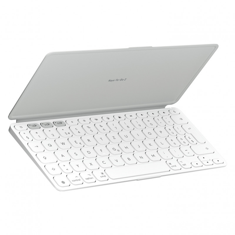 Logitech Keys-To-Go 2 for iPad -näppäimistö (920-013009), vaaleanharmaa, sveitsiläinen asettelu