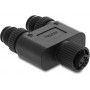 Delock 60852 M12 Y-haaroitin A-koodattu 4 pin, 1 x naaras 2 x uros