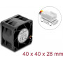 Delock 67651 DC-aksiaalipuhallin 24 V, 40 x 40 x 28 mm