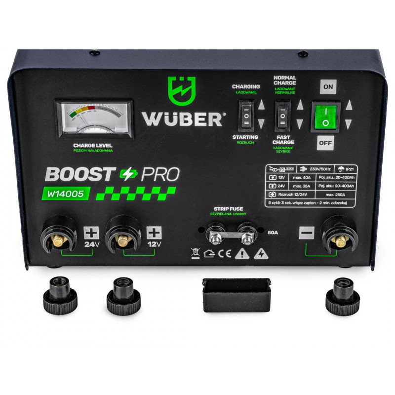 Wuber W14005 autolaturi käynnistysavustimella, 40 A, 12 V/24 V