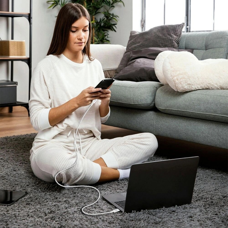 Tech-Protect Ultraboost Lite USB-C / USB-C -kaapeli PD60W/3A 200 cm, Cool Grey