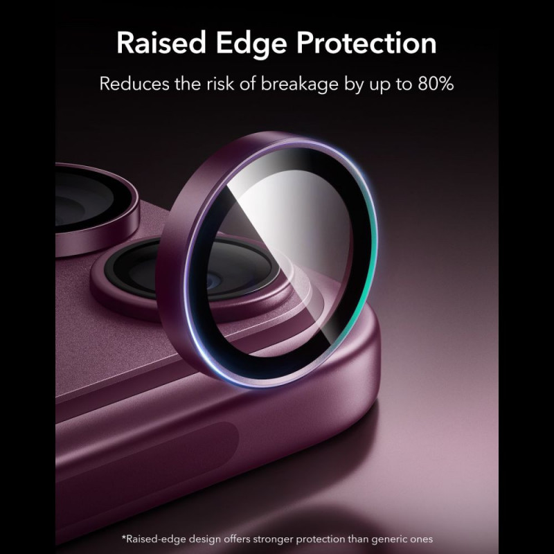 ESR Armorite -kameransuojus Apple iPhone 18 Pro / 18 Pro Max -puhelimelle, Deep Burgundy