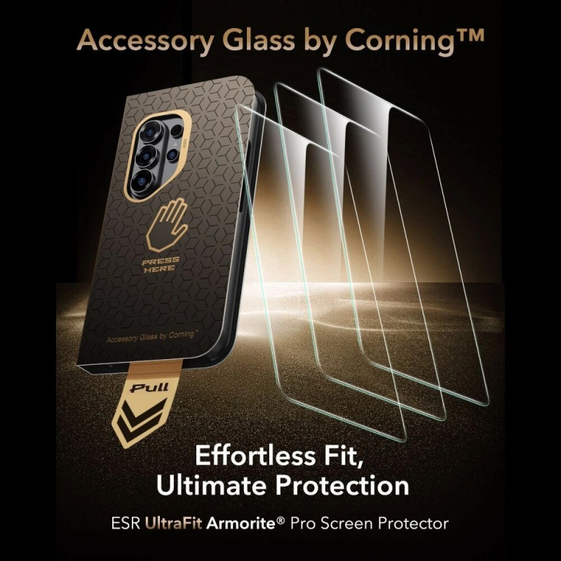 ESR UltraFit Armorite Pro karkaistu lasi Samsung Galaxy S26 Ultra -puhelimelle, kirkas