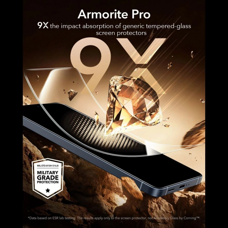 ESR UltraFit Armorite Pro karkaistu lasi Samsung Galaxy S26 Ultra -puhelimelle, kirkas