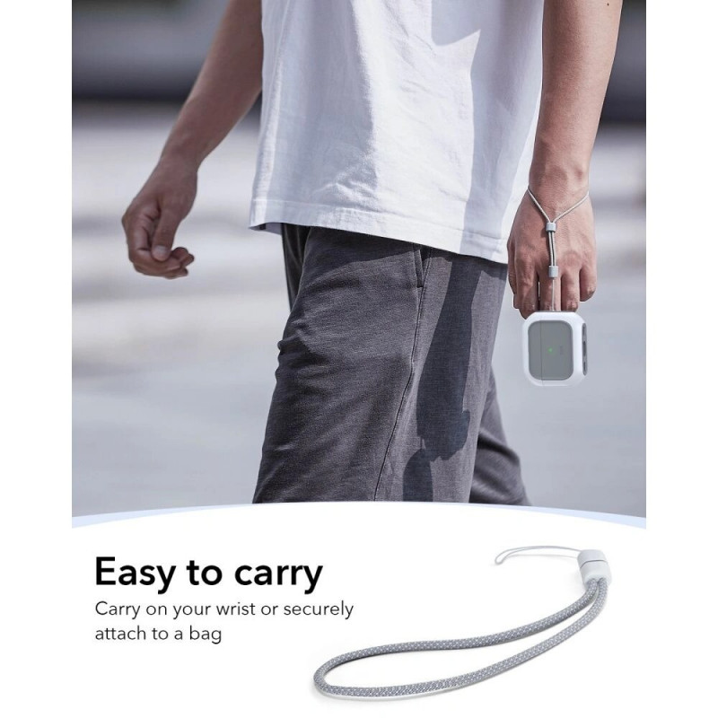 ESR Orbit HaloLock MagSafe -suojakotelo Apple AirPods Pro 3 -kuulokkeille, valkoinen