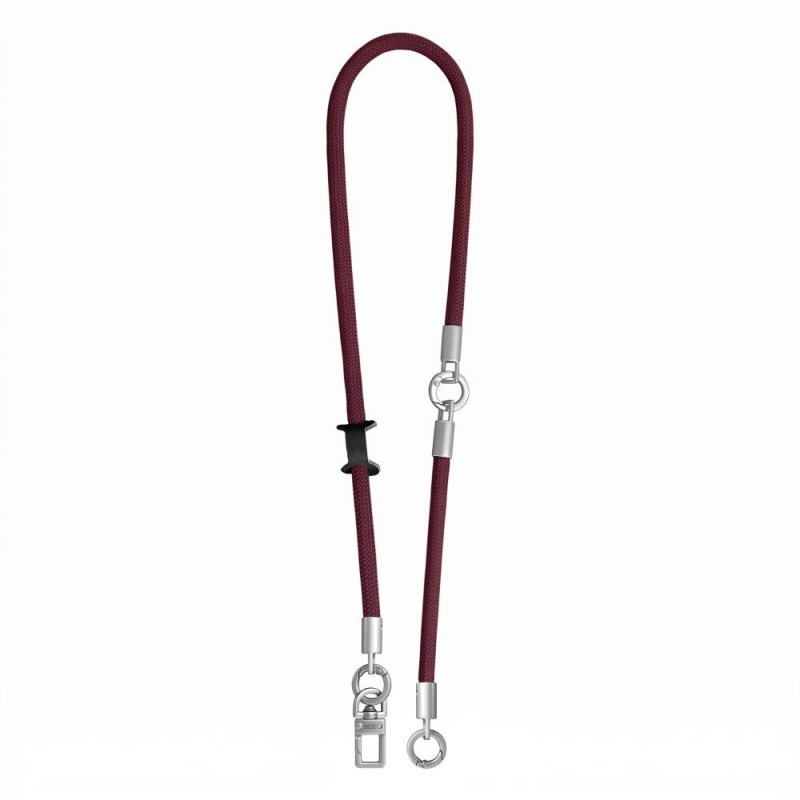 Tech-Protect C10S Rope Crossbody & Wrist Phone Lanyard Set, Burgundy/Titanium