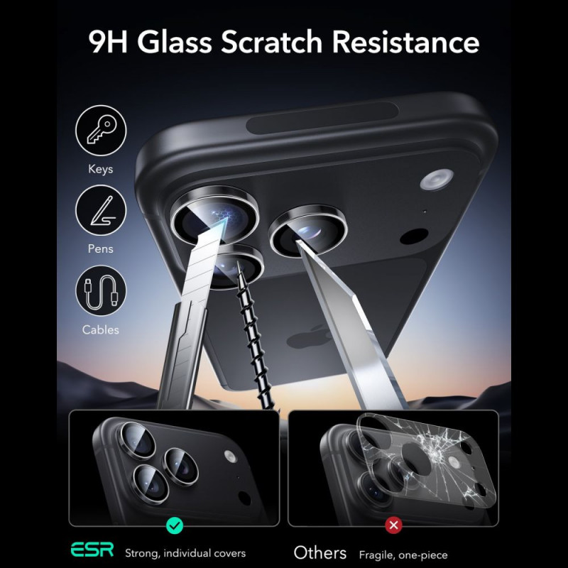 ESR Armorite -kameransuojus Apple iPhone 18 Pro / 18 Pro Max -puhelimelle, kirkas, 1D99500202