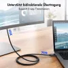 LogiLink CUA0120 USB 3.2 Gen2 Type-C -kaapeli, C/M–DP/M, bi-di, 8K/60 Hz, metalli, musta, 1,8 m
