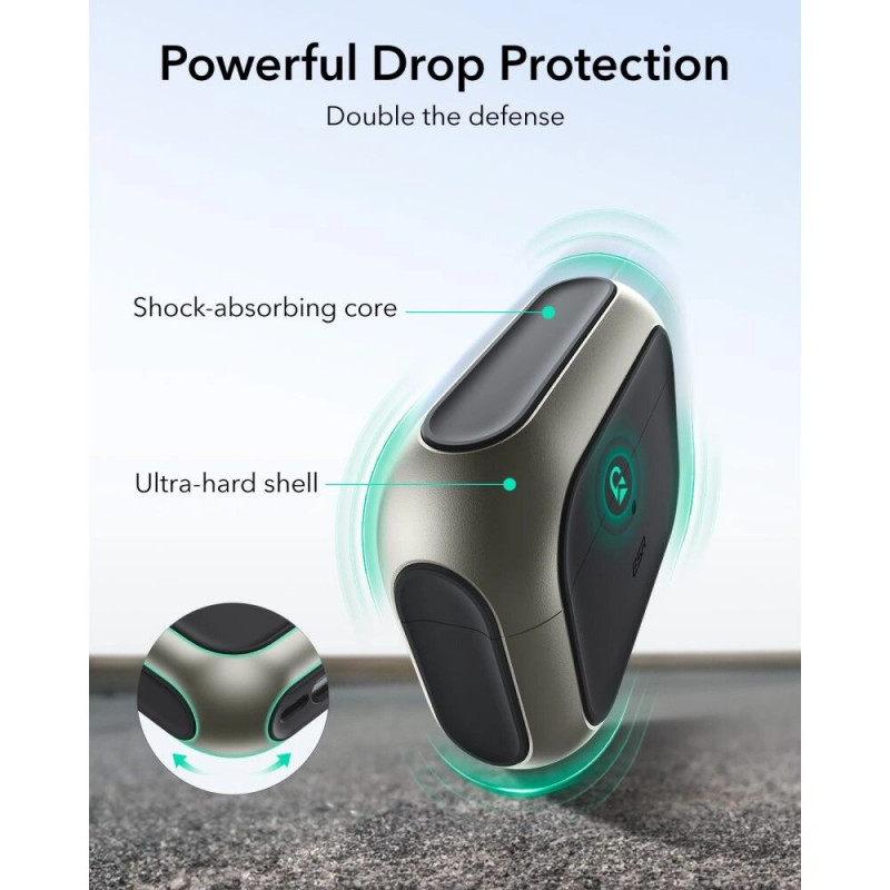 ESR Orbit HaloLock MagSafe -suojakotelo Apple AirPods Pro 3 -kuulokkeille, titaani