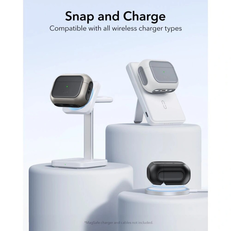 ESR Orbit HaloLock MagSafe -suojakotelo Apple AirPods Pro 3 -kuulokkeille, titaani