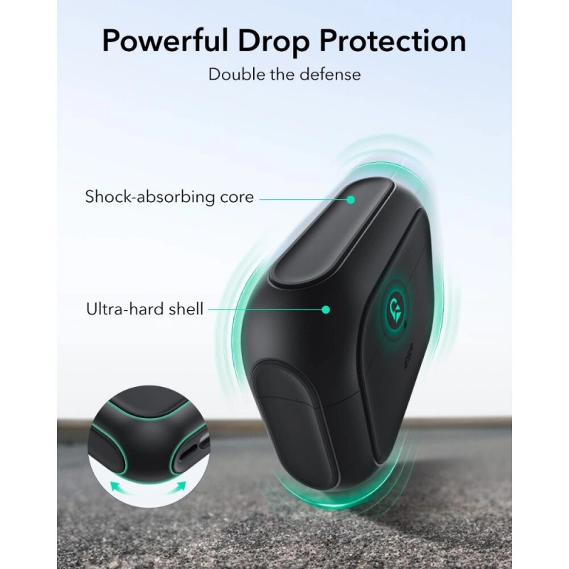 ESR Orbit HaloLock MagSafe -kotelo Apple AirPods Pro 3 -kuulokkeille, musta