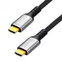 LogiLink CH0121 HDMI-kaapeli, A/M–A/M, 8K/60 Hz, 48 Gbps, metalli, nailon, musta/harmaa, 1 m