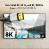 LogiLink CH0122 HDMI-kaapeli, A/M–A/M, 8K/60 Hz, 48 Gbps, metalli, nailon, musta/harmaa, 2 m