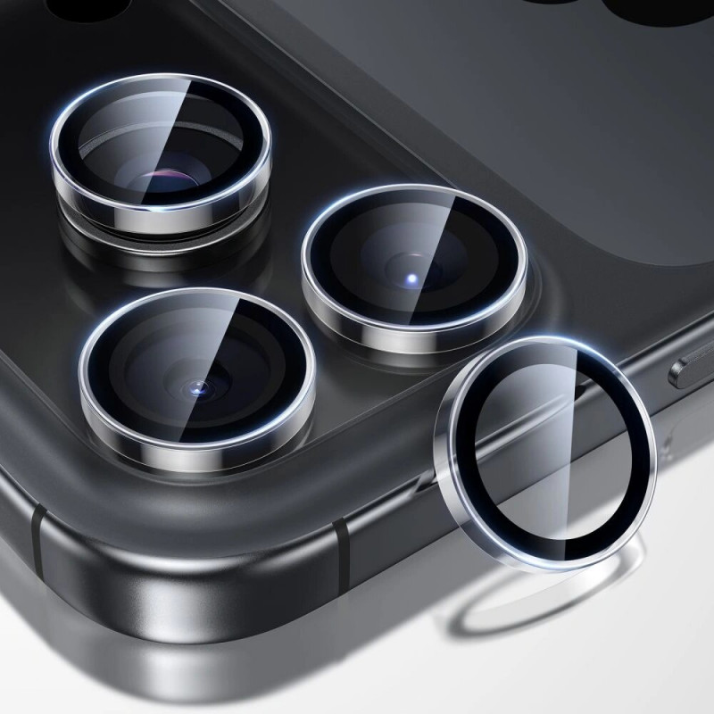 ESR Armorite -kameransuojus Apple iPhone 14 Pro / 14 Pro Max / 15 Pro / 15 Pro Max / 16 Pro / 16 Pro Max / 17 Pro / 17 Pro Max -puhelimelle, kirkas (ESR932)
