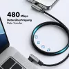 LogiLink CU0461 USB 2.0 Type-C -kaapeli, C/M 90° - C/M 90°, 480 Mbps, 100W, metalli, hopea/musta, 1 m