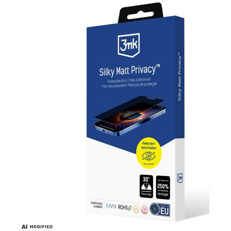 3MK Silky Matt Privacy mattapintainen yksityisyyskalvo Motorola Edge 70 -puhelimelle
