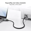 Logilink CU0107 USB 2.0 -kaapeli, USB-A/M–USB-B/M, 480 Mbps, nailon, metalli, musta/hopea, 2 m