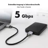 Logilink CU0290 USB 3.0 -kaapeli, A/M–Micro-USB/M, 5 Gbps, nailon, metalli, musta/hopea, 1 m