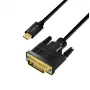 Logilink UA0474 USB 3.2 Gen1 Type-C -kaapeli, C/M–DVI-D/M, 1080p/60 Hz, musta, 3 m