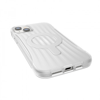 X-Doria Raptic Clutch MagSafe -suojakotelo Apple iPhone 14 Plus / 15 Plus -puhelimelle, kirkas