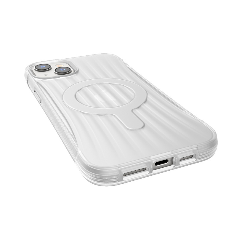 X-Doria Raptic Clutch MagSafe -suojakotelo Apple iPhone 14 Plus / 15 Plus -puhelimelle, kirkas