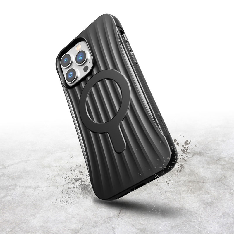 X-Doria Raptic Clutch MagSafe -suojakotelo XDR224 Apple iPhone 14 Pro Max -puhelimelle, musta
