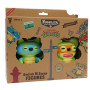 P.m.i. Kids World Fuggler S2 Swap & Style -hahmot - 2 kpl pakkaus (Leonardo & Michelangelo)