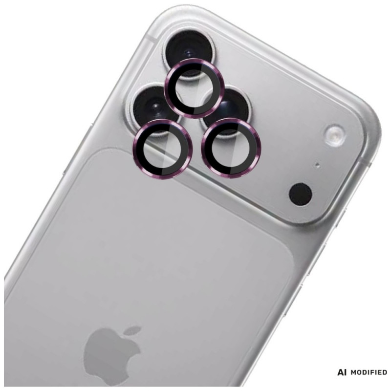 3MK Lens Protection Pro Apple iPhone 18 Pro / 18 Pro Max -kameran linssinsuojus, karkaistu lasi, Burgundy