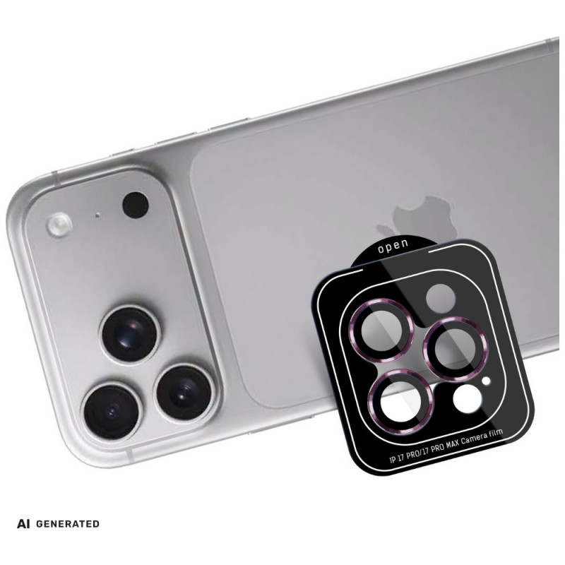 3MK Lens Protection Pro Apple iPhone 18 Pro / 18 Pro Max -kameran linssinsuojus, karkaistu lasi, Burgundy