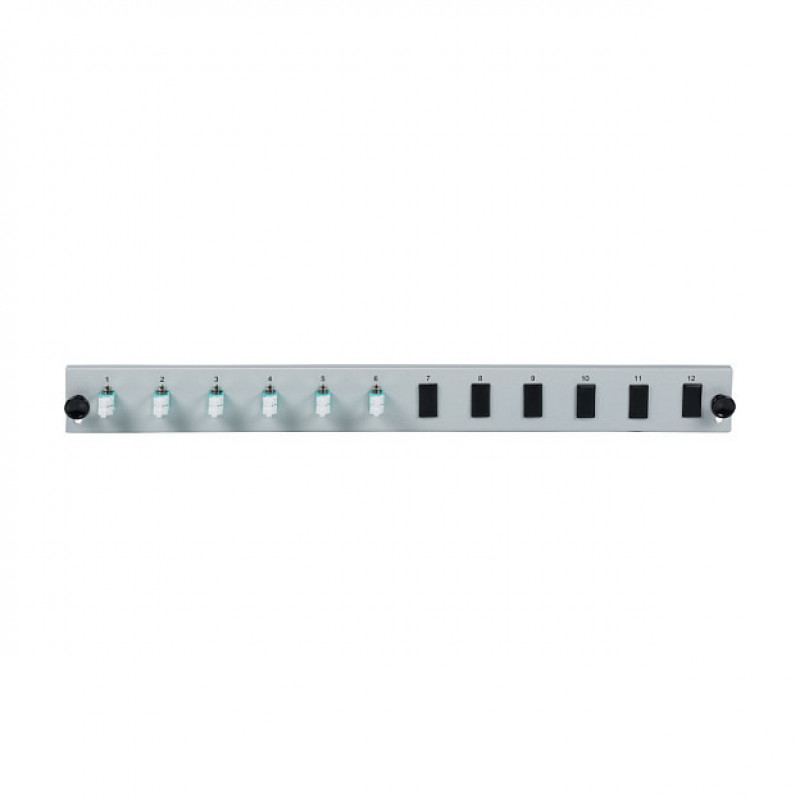 EFB Elektronik SB-FP-6SC-S-OM4 -runkoliitäntäpaneeli kuituetupaneeli, 1U, harmaa, metalli, 432 mm